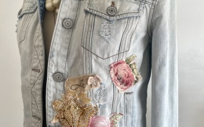 Shabby Chic Flower Jean Jacket