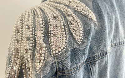 Angel Wing Denim Jean Jacket